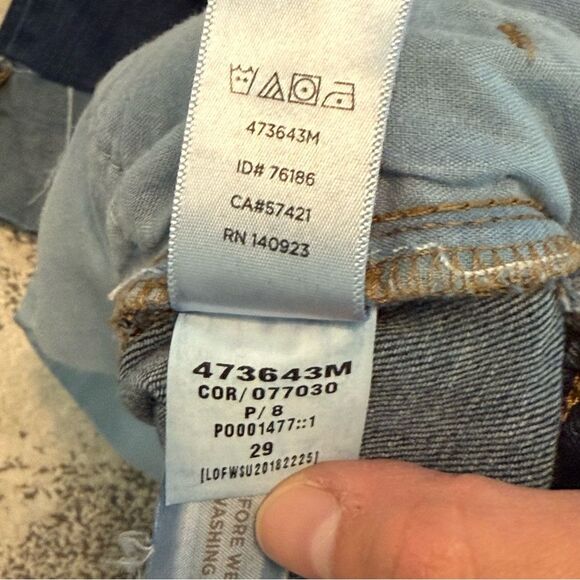 Ann Taylor LOFT Modern Skinny Cuffed Jeans Pants in Blue Wash Size 29/8 - Picture 9 of 9